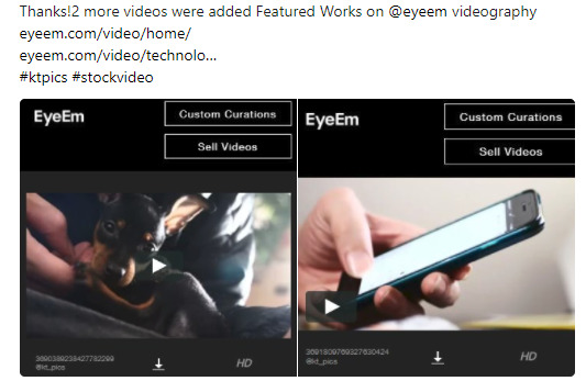 EyeEm Videography カテゴリHome/Business & Technologyに２つの動画素材がFeatured Worksに選出されました！