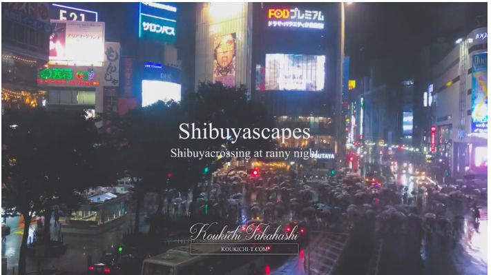 iPhone Time-lapse movie “Shibuyascapes at rainy night” that edit by using Adobe Lightroom & After Effects.