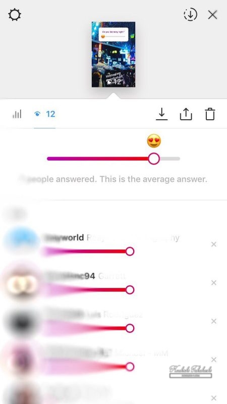インスタグラム 絵文字スライダーのアンケート新機能がストーリーズに登場！インサイトで個別投票確認可能。Instagram emoji sliders アプリSNS最新情報
