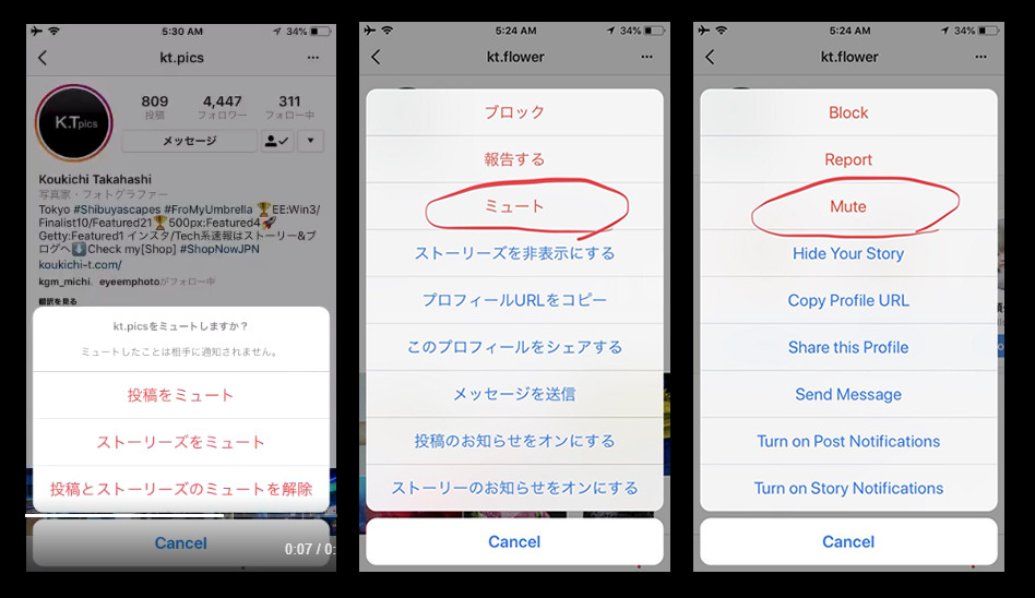 インスタグラム ミュート機能実装完了！ミュートでフォローしててもタイムラインフィード投稿を非表示に！Instagram新機能2018最新ニュース速報