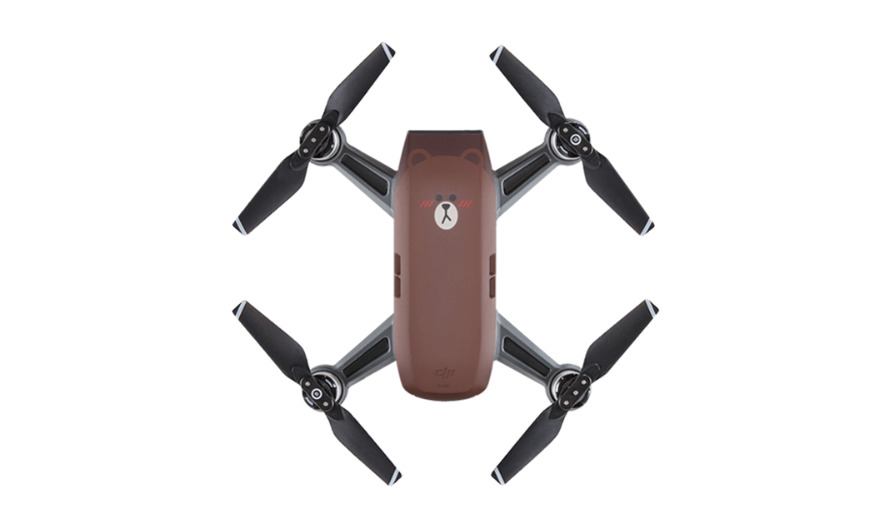 DJI drone Spark's new model is Brown of LINE FRINEDS!!DJI Partners With LINE FRIENDS For First Characterized Drone