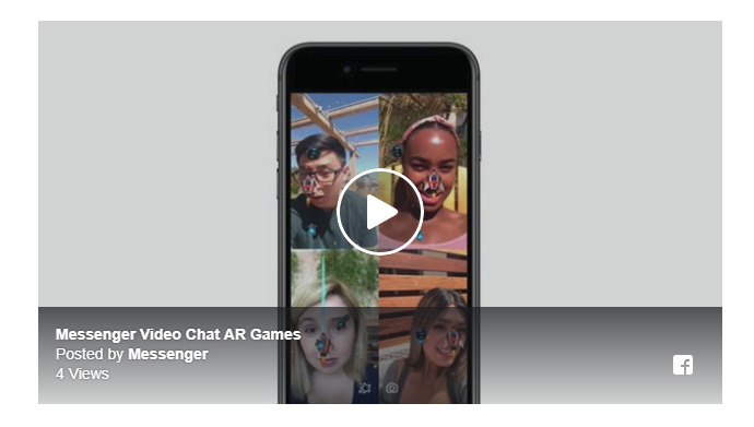 Facebook Messenger ビデオチャットでARゲーム可能に！友達と最大６人同時プレイ！Facebook新機能最新情報 ２０１８