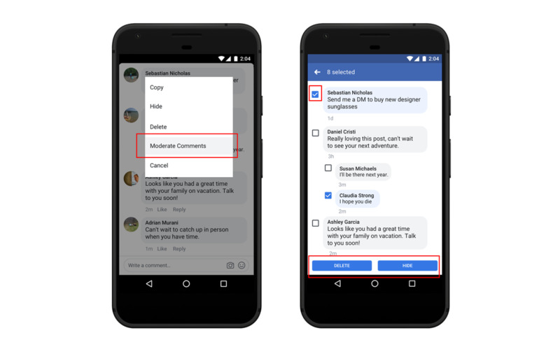 Facebook 誹謗中傷/嫌がらせ対策のコメント管理新機能「Moderate Comments」を実装開始！Facebook新機能/アップデート最新ニュース速報2018