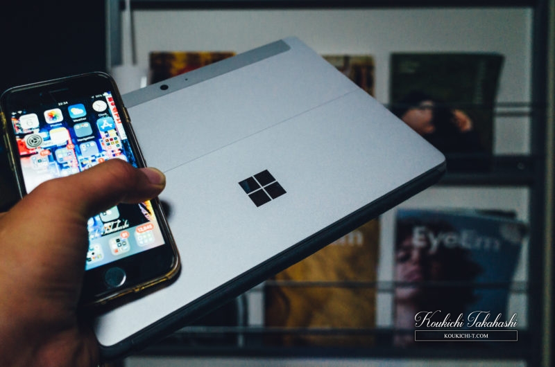 Surface Go レビュー。iPhone 7とサイズ比較。Surfacea