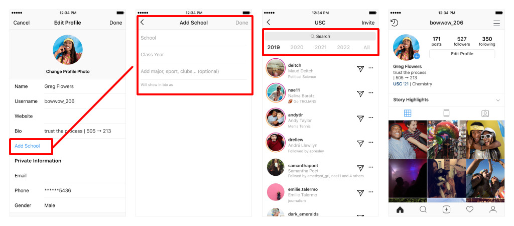 インスタで同窓会？Instagram新機能スクールタグ(Add SchoolSchool Communities)「学校名卒業年度」を登録して同じ学校や卒業年のデータに応じて検索可能.png