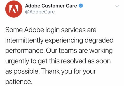 Adobeログイン関連に障害発生中 強制ログアウト ログインできない 仕事できねーぞと世界中が混乱中 アドビ最新情報18 Adobedown Koukichi T