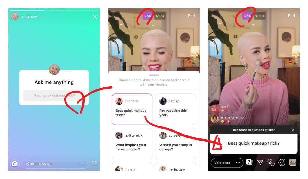 You can answer "Questions Sticker" in Instagram Story Live!Instagram new features/updates/changes breaking news 2018-2019