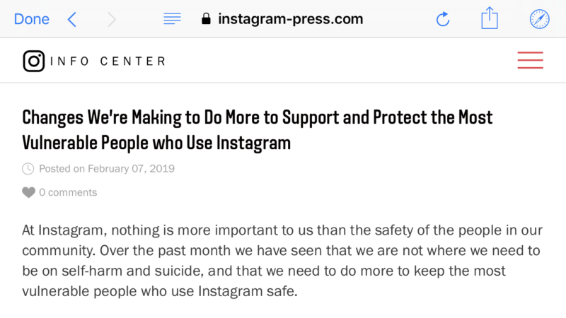 #速報 インスタグラム自傷行為助長などはの対策発表。コンテンツ除外、モザイク「センシティブスクリーン」Instagram最新情報2019