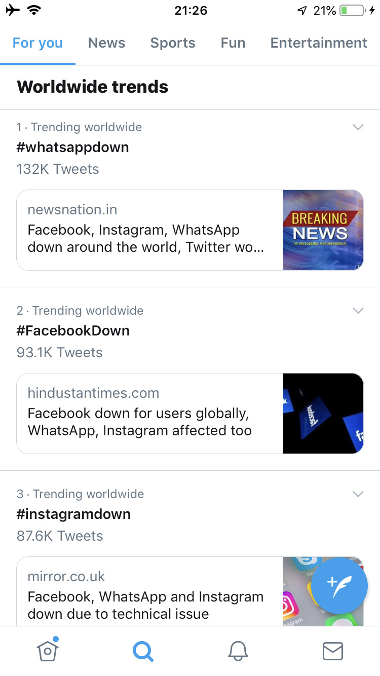 インスタ不具合発生中！2019年4月14日。Facebookも同時にダウン！先月も14日に10時間以上回復せず。Instagram最新ニュース速報