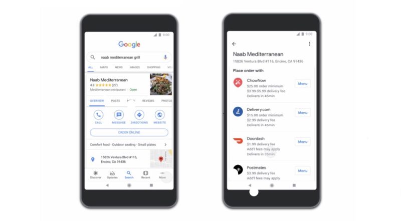 グーグル検索結果からデリバリー注文可能に!米。マップ、アシスタント経由でも注文可能。Google新機能・アップデート最新情報2019