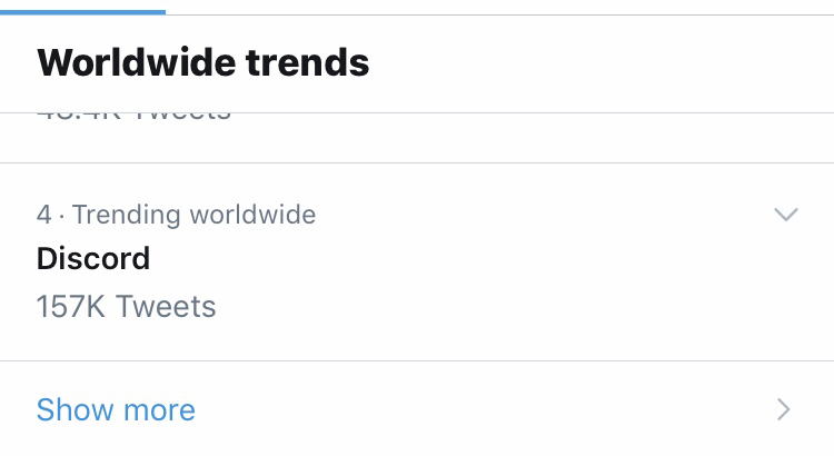 Discord Down and Trending Worldwide on Twitter Discord latest news June 2019
