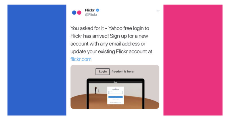 flickr Yahoo!アカウント不要に!海外写真SNS/ポートフォリオサイト、フリッカー最新情報 2019年7月