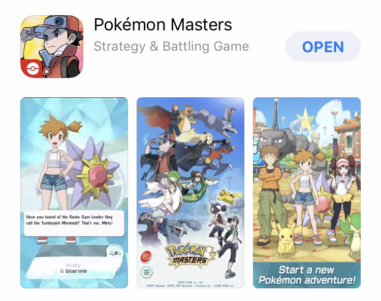 Pokémon Masters" is now available!I’m playing now pokemasu!Let’s play NewPokemon together;)
