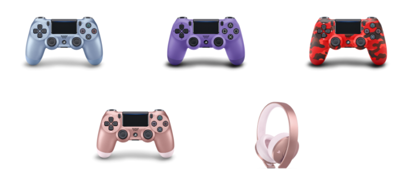 DUALSHOCK®4 新色数量限定発売!「ローズ・ゴールド」「チタン・ブルー」「エレクトリック・パープル」「レッド・カモフラージュ」ワイヤレスサラウンドヘッドセット新色「ローズ・ゴールド」ゲーム最新情報2019年9月