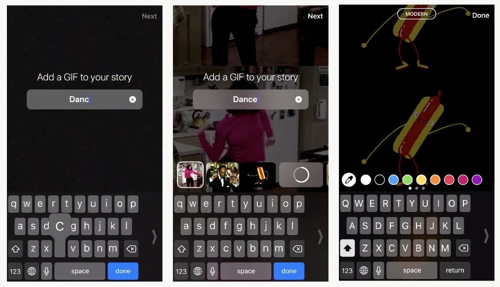 Instagram launched “Search Giphy” in Stories camera create mode.Instagram Latest News Oct 2019