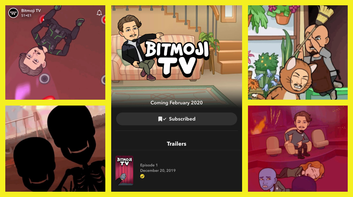 Snapchat launches Bitmoji TV! Your Bitmoji moves as animation. Snapchat new features updates latest news Jan 2020