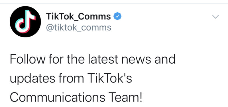 TikTokが新公式Twitterアカウント「TikTok_Comms」開設。ティックトック最新ニュース 2020年8月14日