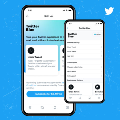 Twitter Blue サブスク/有料機能公開！最大60秒送信取り消し/ブクマフォルダ分け/専用カスタマサポート。ツイッター新機能/アップデート最新ニュース 2021年6月
