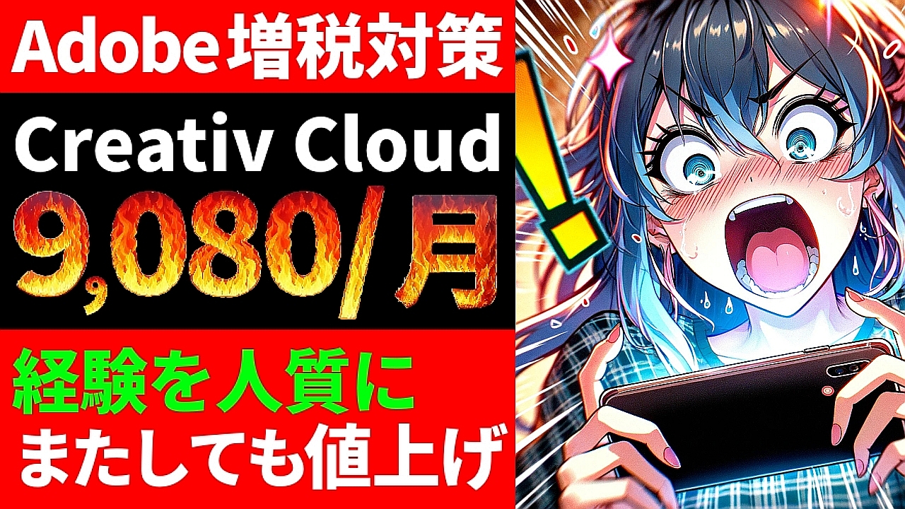 Adobe値上げ対策【知らないと損する】Creative Cloud 料金改定！自動